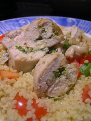 bulghur wheat and chicken medallions