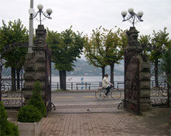Lake Como through the hotel gates