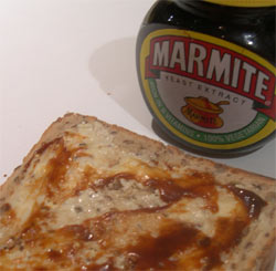 Marrmite. jar and toast