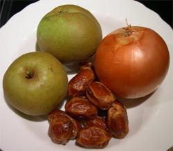 ingredients for no-cook chutney