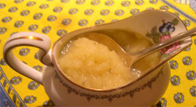 homemade apple sauce with thyme