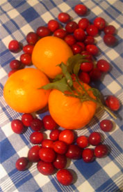 cranberries and clementines