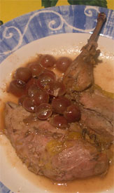 pheasant with grapes