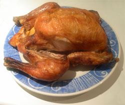 plump roast chicken