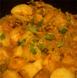 spicy cabbage and potatoes