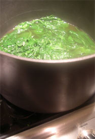 spinach cooking