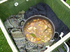 stew in a homemade haybox