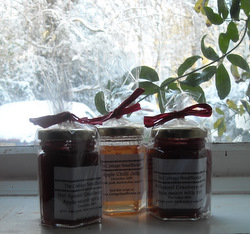 Photo: Hot Spiced Cranberry and Apple Sauce and Apple Chilli Jelly