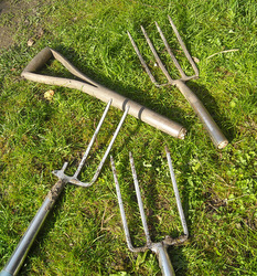 Photo: Broken gardening tools