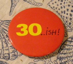 Photo: Birthday badge discovered by Jean on the clear up