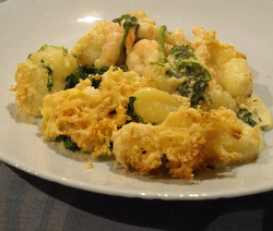 Photo: Deluxe prawn, spinach and gnocchi