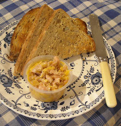 Potted shrimps and toast
