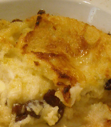 The final portion of my bread and butter pudding