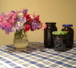 Photo: Pickled walnuts amd Sweet Peas