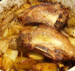 Photo: Baked pork chops with pears