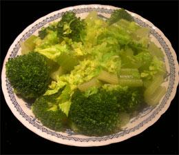 Photo: Braised celery and broccoli