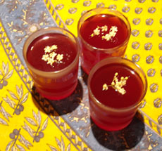 Photo: elderflower and raspberry jellies