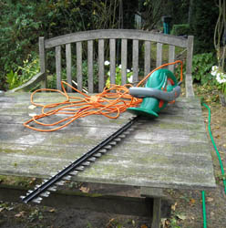 Photo: Hefty hedge trimmer