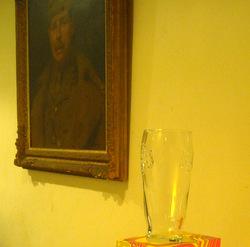 The Stella Artois glass and portrait pf my great uncle 1914