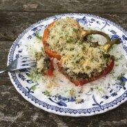 Peppers stuffed with a versatile Veal, Mushroom and Tarragon Sauce