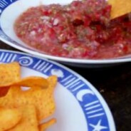 Fresh tomato salsa recipe. How to turn your party leftovers into treats