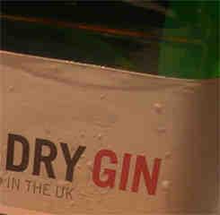 label on a gin bottle