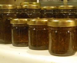 jars of homemade mint jelly