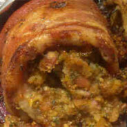 Sunday roast: Breast of lamb stuffed with bacon and apricots recipe