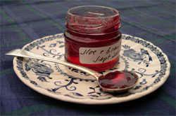 a tiny pot of sloe jelly