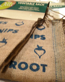 Photo: Jute storage sacks for vegetables