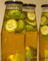 Photo: walnuts infusing in vinegar