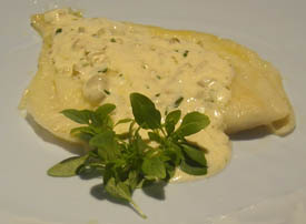 Photo: Plaice with nasturtium seed sauce