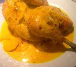 Photo: Roast chicken with lemon and saffron