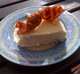 Photo: Sam's cheesecake with praline topping