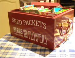 Photo: seed packets tin